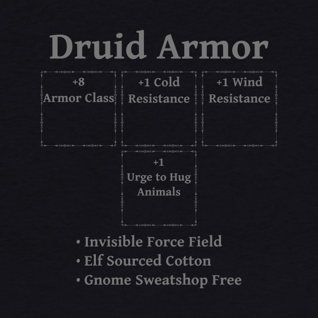 Druid Armor: Role Playing DND 5e Pathfinder RPG Tabletop RNG by rayrayray90